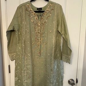 Brand New Green Colour Comfortable Pakistani/Indian Wedding Dress